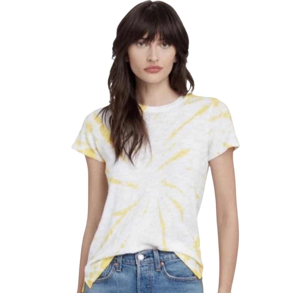 ATM Schoolboy Tee Shirt Canary Womens XS Tie Dye T-Shirt Pullover Casual Top